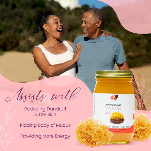 90 (16 oz.) Healthy Herbs Sea Moss Gel (Natural) Wildcrafted from Jamaican St Lucia Gold Seamoss | Wild-Harvested