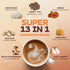 60,000mg 13 Immune 6.35 Mushroom Coffee - Adaptogenic Mushrooms mix MCT Oil & Vitamins, Instant Coffee with Reishi