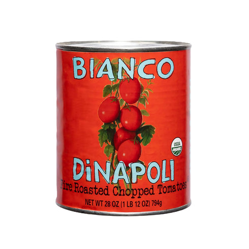 Bianco Dinapoli, Organic Fire Roasted Chopped Tomatoes, 28 Ounce