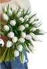 20 Next day delivery White Tulips Fresh Cut Flowers Wheat Field Bouquet Gifts for home decoration birthdays friendship