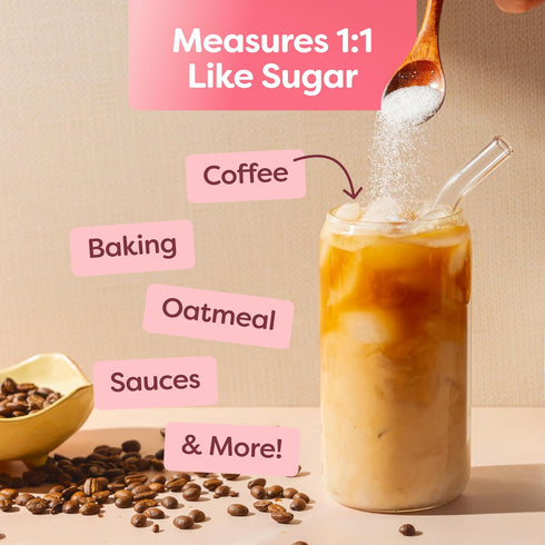 1lb, 16 oz BetterBody Foods Monk Fruit Allulose Sweetener Blend, Raw Cane Sugar Substitute, Zero Calorie, Keto Diet