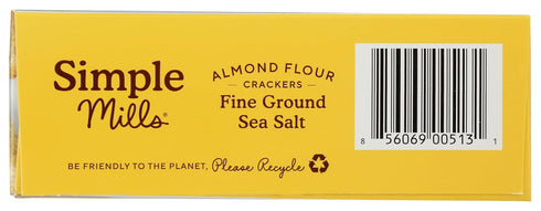 4.25 (Pack 1) Simple Mills Almond Flour Crackers, Fine Ground Sea Salt - Gluten Free, Vegan, Healthy Snacks, Ounce