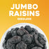 5 lbs (80 oz) Sunbest Natural Jumbo Black Raisins, Naturally Sweet Dried Fruit California Dried Grapes for Trail Mix