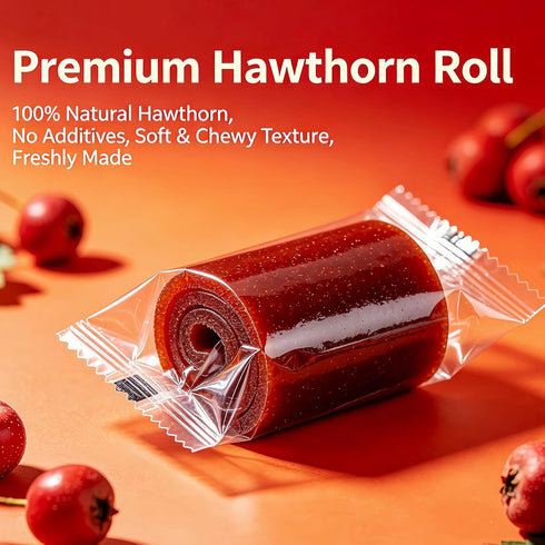 8.5oz packaged 240g Hawthorn Fruit Rolls - Hawthorn Candy Asian-Inspired Snacks Tart & Sweet Traditional Snacks |