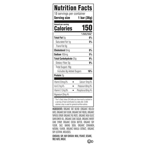 12g (18 Pack) Zbar - Iced Oatmeal Cookie - Soft-Baked Energy Snack Bars - Non-GMO - Whole Grains - USDA Organic Granola