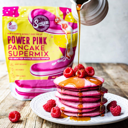 20oz (1 Pack) Suncore Foods Power Pink Pitaya Pancake & Waffle Mix, Non-GMO