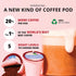 24 Count 100% Atlas Coffee Club Coffee Pods Dark Roast, Single-Origin Costa Rica, Compatible with Keurig K-Cup Brewers