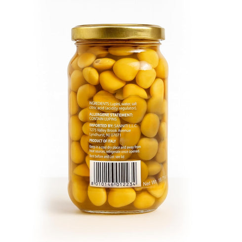 18.7 oz (Pack 2) Sanniti Italian Lupini Beans Jar