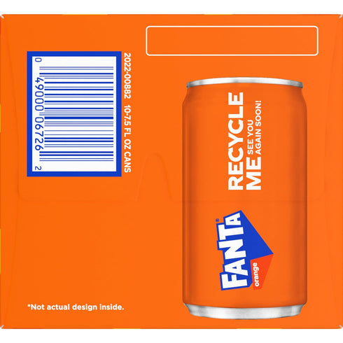 7.5 oz, 20 Pack Fanta Orange Soda Fruit Flavored Soft Drink, fl