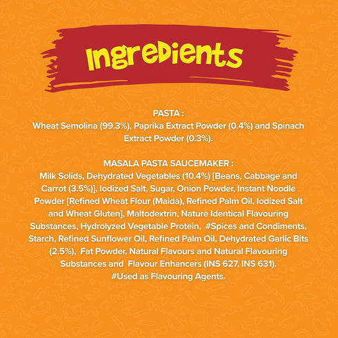 Generic 65g BBRATS Sunfeast YiPPee! Tricolor Instant Pasta, Masala