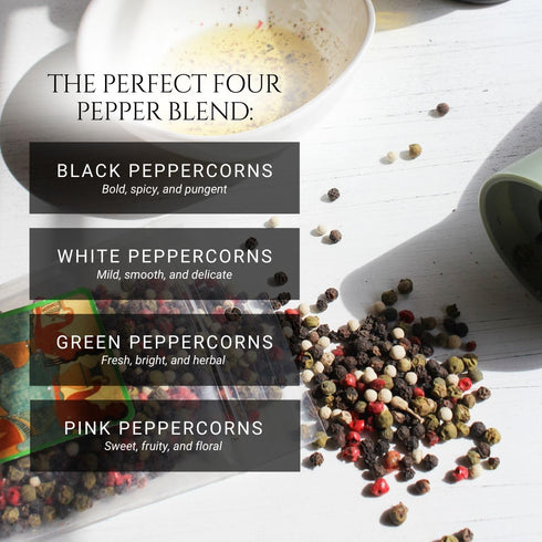 Melina's Peppercorns, California 4 Pepper Blend, 6 Ounce