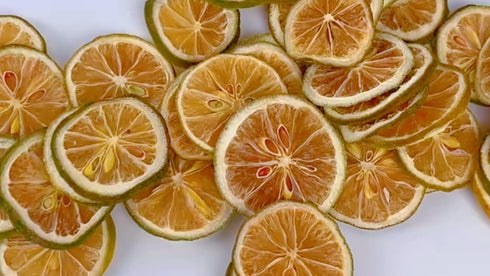 3.52oz/100g, 100% (3.52 oz) Dried Lime Slices Dehydrated Dry Lime For Cocktails, Natural & No Additives, No Sugar Added
