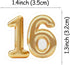 LcingTify 50 16th 16 16 16th 16 PCS Edible Birthday Cupcake Toppers Gold Wafer Paper Sweet Hello Cake Toppers Edible
