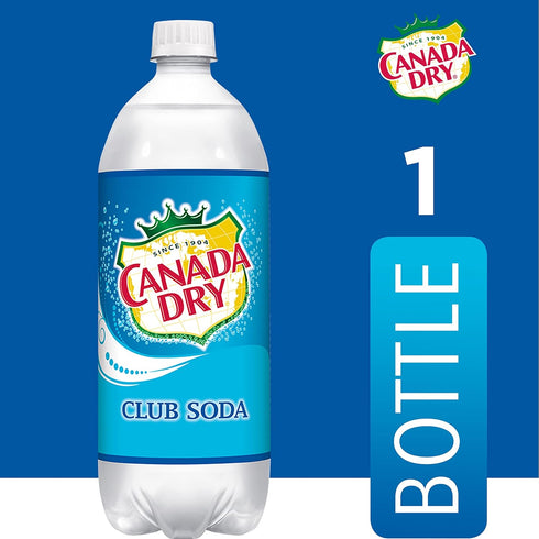 1 Canada Dry Club Soda, Liter Bottle