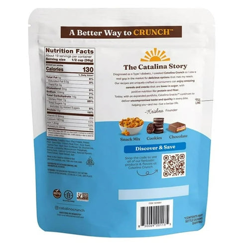 24 oz Catalina Crunch Protein Cereal Blueberry Muffin Keto, Gluten Free, No Added Sugar, High Protein Big Family Size