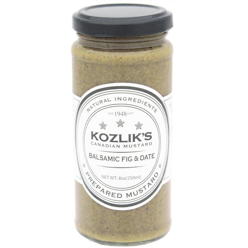 Kozlik's Balsamic Fig & Date Sweet Brown Yellow Dijon Natural Gluten Free