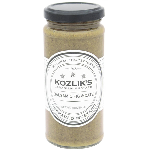 Kozlik's Balsamic Fig & Date Sweet Brown Yellow Dijon Natural Gluten Free