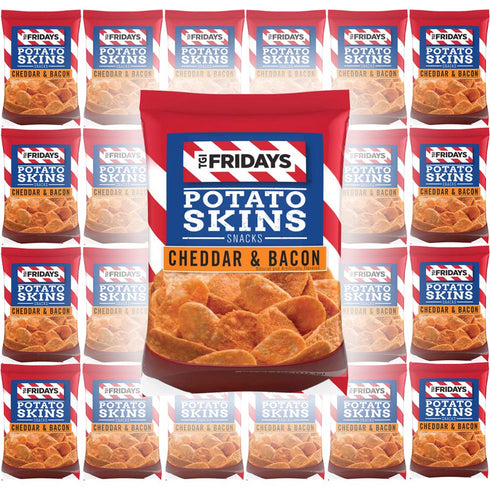 T.G.I. Friday's TGI Fridays Potato Skins Snacks, Cheddar & Bacon, 1oz Bag (Pack of
