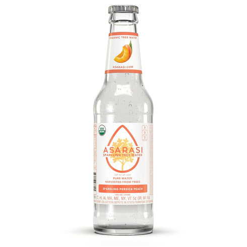 Asarasi Organic Sparkling Persica Peach Tree Water - 12 Pack