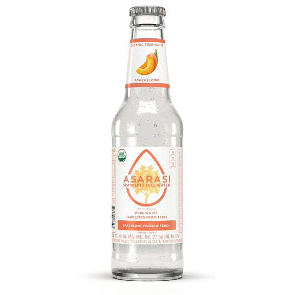Asarasi Organic Sparkling Persica Peach Tree Water - 12 Pack