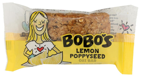 Bobo's Oat Bars , Lemon Poppyseed, 3 oz