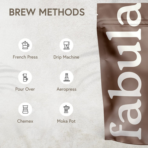 12 oz Fabula Low Acid Coffee, USDA Organic Ground Coffee Medium Roast - Non GMO - No Molds - Mycotoxins Pesticides Free