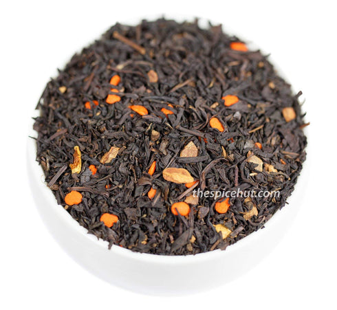 Pumpkin Spice Loose Leaf Flavored Black Tea - Caffeinated, 8oz Bulk, 80-100 Cups