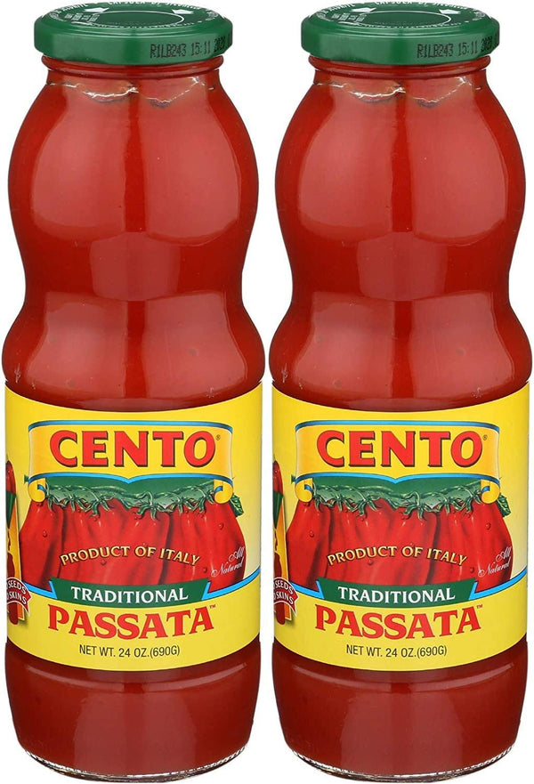 dakomyo CENTO FOODS Crushed Passata Tomatoes, 24 OZ Pack of 2