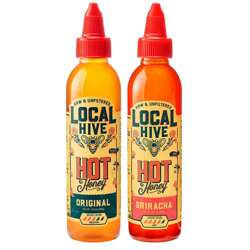 Local Hive Honey Local Hive Fiery Garlic Duo Hot Honey Bundle with Original & Sriracha Flavors