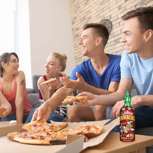 KICKIN' Sriracha Hot Sauce – Sriracha Hot Chili Sauce - Perfect Gourmet Gift for the Hot Sauce Fan – Try if you dare.