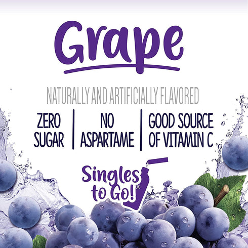 0.45 OZ, 6 (Pack 4) Welch's Grape Singles To Go Drink Mix, CT