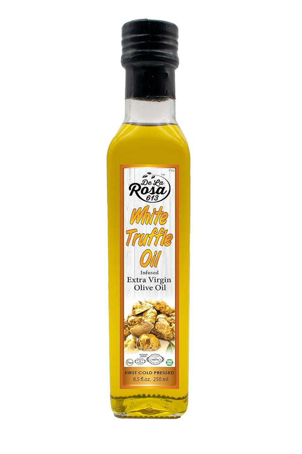 De La Rosa White Truffle Oil, First Cold Pressed, Vegan, Kosher, Non-GMO