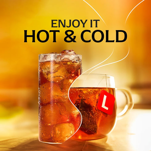 600-Count 100% 6-Pack 100 Lipton Black Tea Bags Premium Breakfast Tea with High Caffeine for Hot or Iced Tea Beverages
