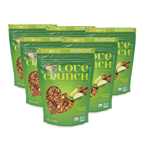 11.5 oz (Pack 6), Love Crunch Organic Apple Chia Crumble Granola, of Non-GMO, by Nature's Path