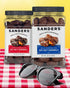 (32 oz Sanders Milk Chocolate Sea Salt Caramels Tub) Handcrafted Small Batch Slow Cooked Caramel, Sea Salt Chocolate