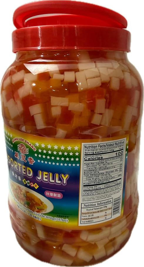 3.85KG Assorted Rainbow Jelly Topping, Sweet Konjac Topping Ideal for Fruit Juices, Fruit Tea, Boba, Smoothies & Milk