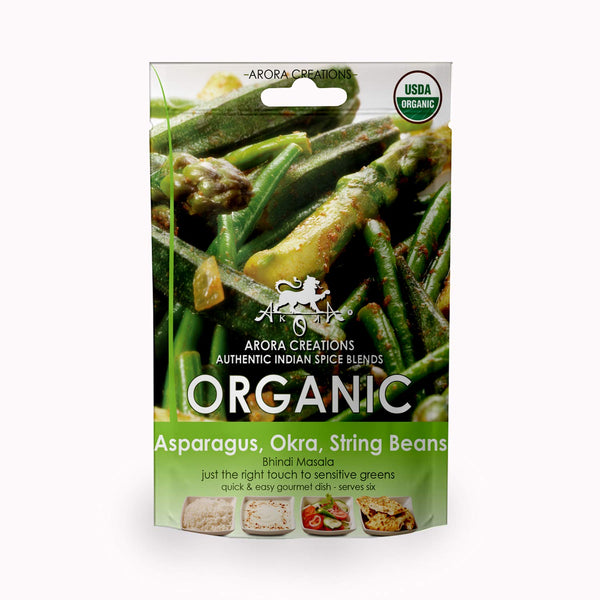 Vegan Organic Bhindi Masala Green Veggie Indian Spice Blend - Arora Creations