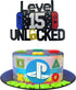 Happy 15th Birthday Video Game Cake Topper, Level 15 Unlocked Decoration for Kids Boys Girls Birthday Party