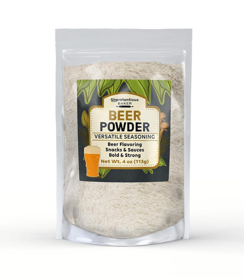 Unpretentious Beer Powder, 4 oz, Versatile Seasoning for Dry Rubs & Sauces, Bold Beer Flavoring