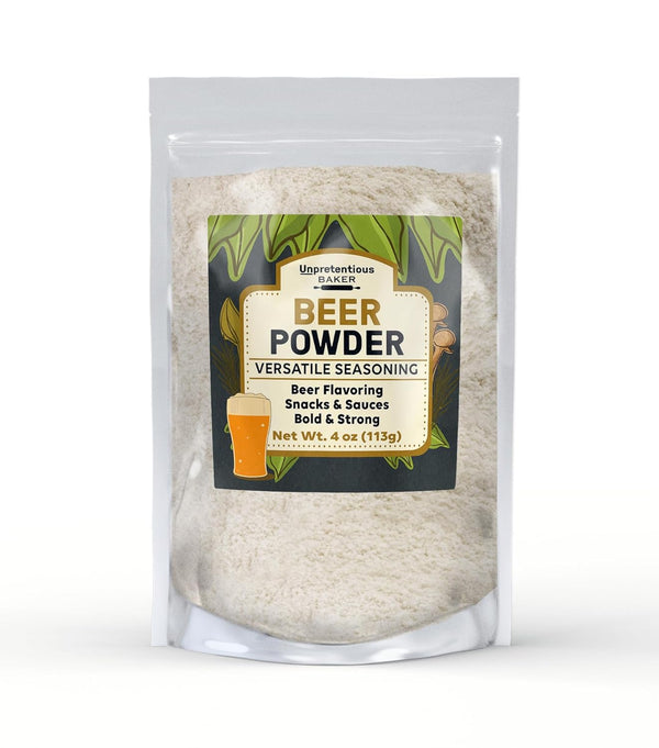Unpretentious Beer Powder, 4 oz, Versatile Seasoning for Dry Rubs & Sauces, Bold Beer Flavoring