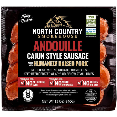 North Country Smokehouse Andouille Pork Sausage, 12 OZ