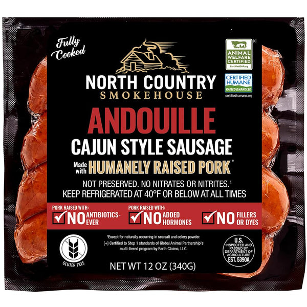 North Country Smokehouse Andouille Pork Sausage, 12 OZ