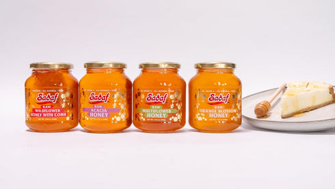 15.8 oz Sadaf Raw Grade A Multiflower Honey- Raw Multiflower Honey for Cooking, Baking & Food Flavoring - All Natural