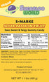 Gummy 1.1 Gummy Swedish Candy S-Marke Sour Passion Fruit Vegan Candy, Swedish Sour Candy Pound Bulk Candy, Natural