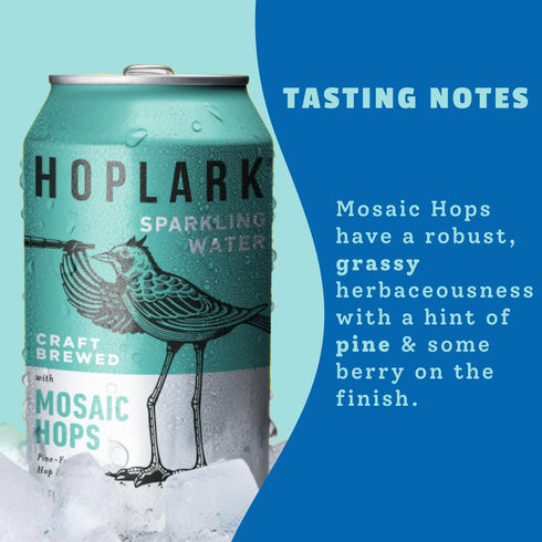 (12oz. Pack 18) Whole30 HOPLARK Water - Sparkling Hop Water - MOSAIC - Cans, of - Organic, Gluten Free, Vegan, Zero