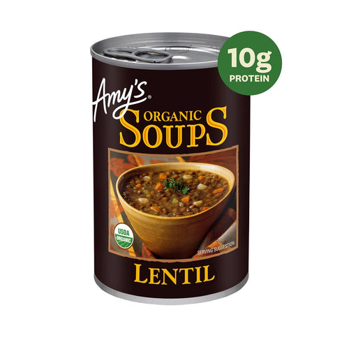Pack, Pack 6 Amy's Soup, Organic Variety Chunky Vegetable, Quinoa, Kale and Red Lentil, and Lentil Canned Soup, Made