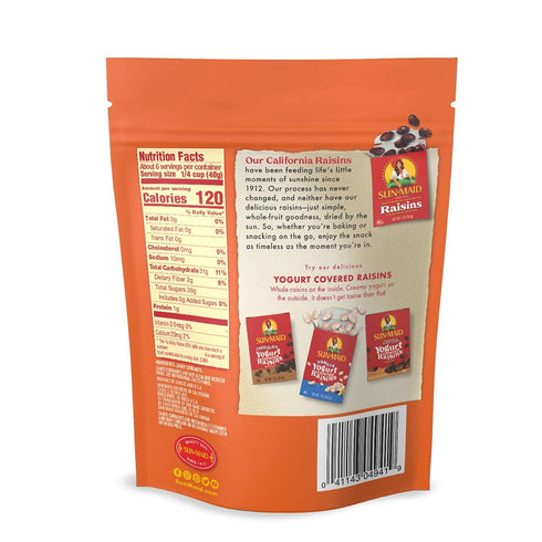 (10 Pack) 8 oz Sun-Maid California Sun-Dried Zante Currants - Resealable Bag - Dried Fruit for Healthy Snacks