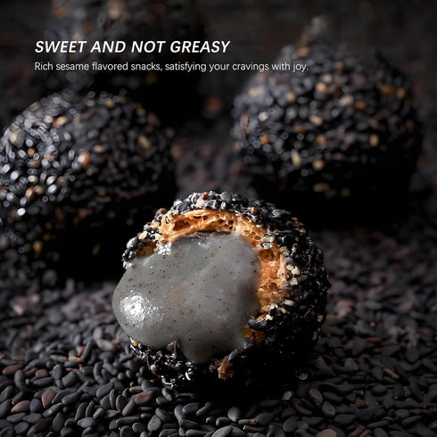 BAYUEDEGUA 100g/3.52oz Mulberry+Black 10 -Sandwich Black Sesame Pill Black Sesame+Black Beans+Black Rice+Black Goji