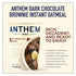 Anthem Dark Chocolate Brownie Instant Oatmeal Cup-Enjoy High-Protein Oatmeal Cups with Rich Chocolate Flavor-Ideal
