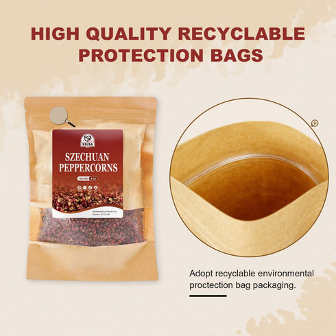 52USA Sichuan Peppercorn, Authentic Szechuan Red Peppercorns (4OZ), Whole Sichuan Red Peppercorns for Mapo Tofu and